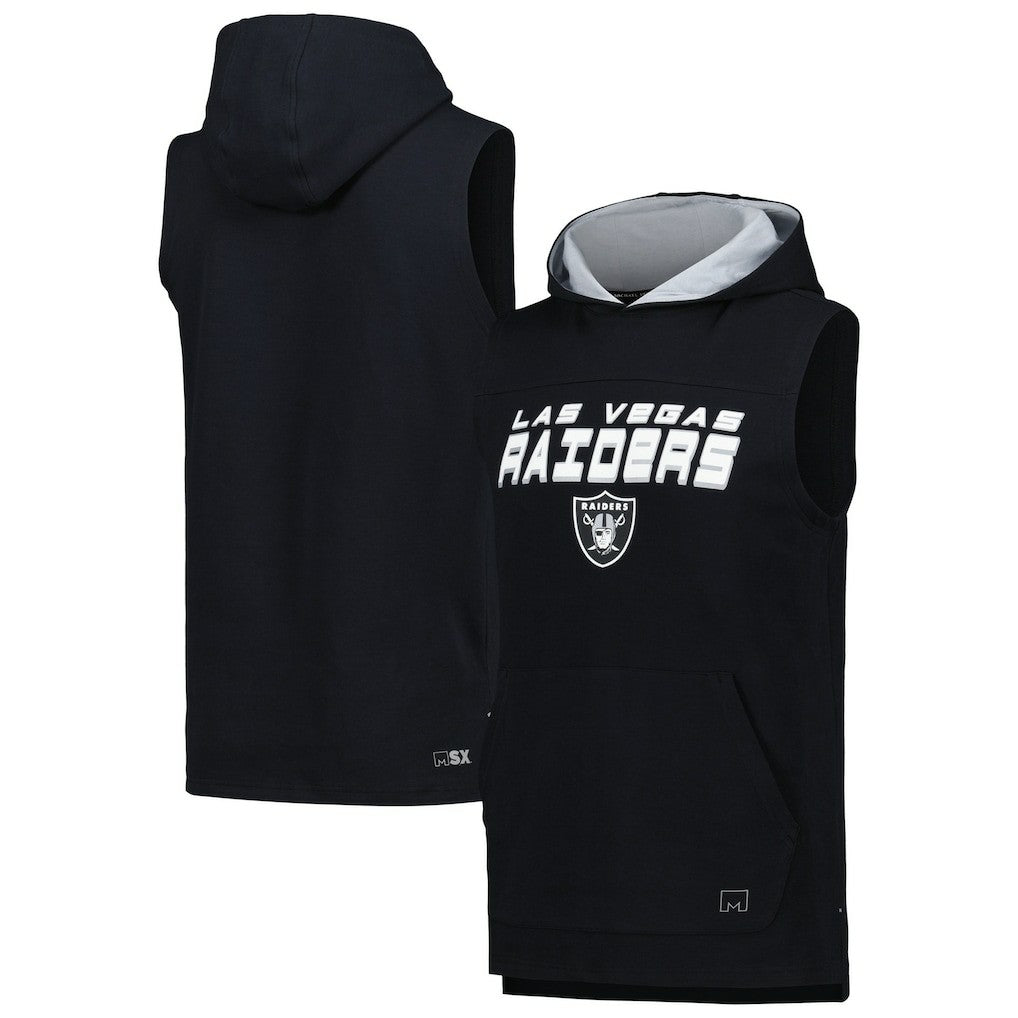 MSX by Michael Strahan Captain Sleeveless Hoodie T-Shirt - Las Vegas Raiders Hoodies