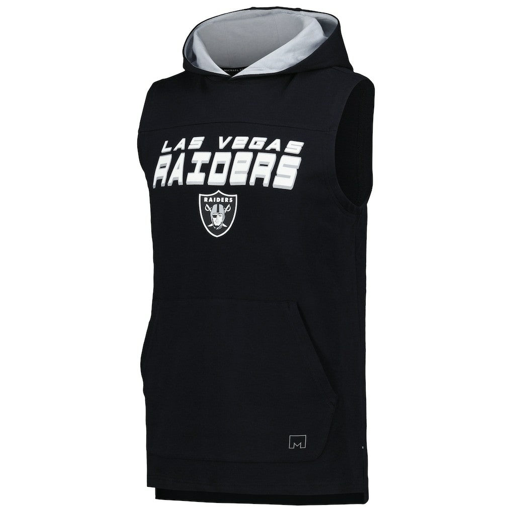 MSX by Michael Strahan Captain Sleeveless Hoodie T-Shirt - Las Vegas Raiders Hoodies