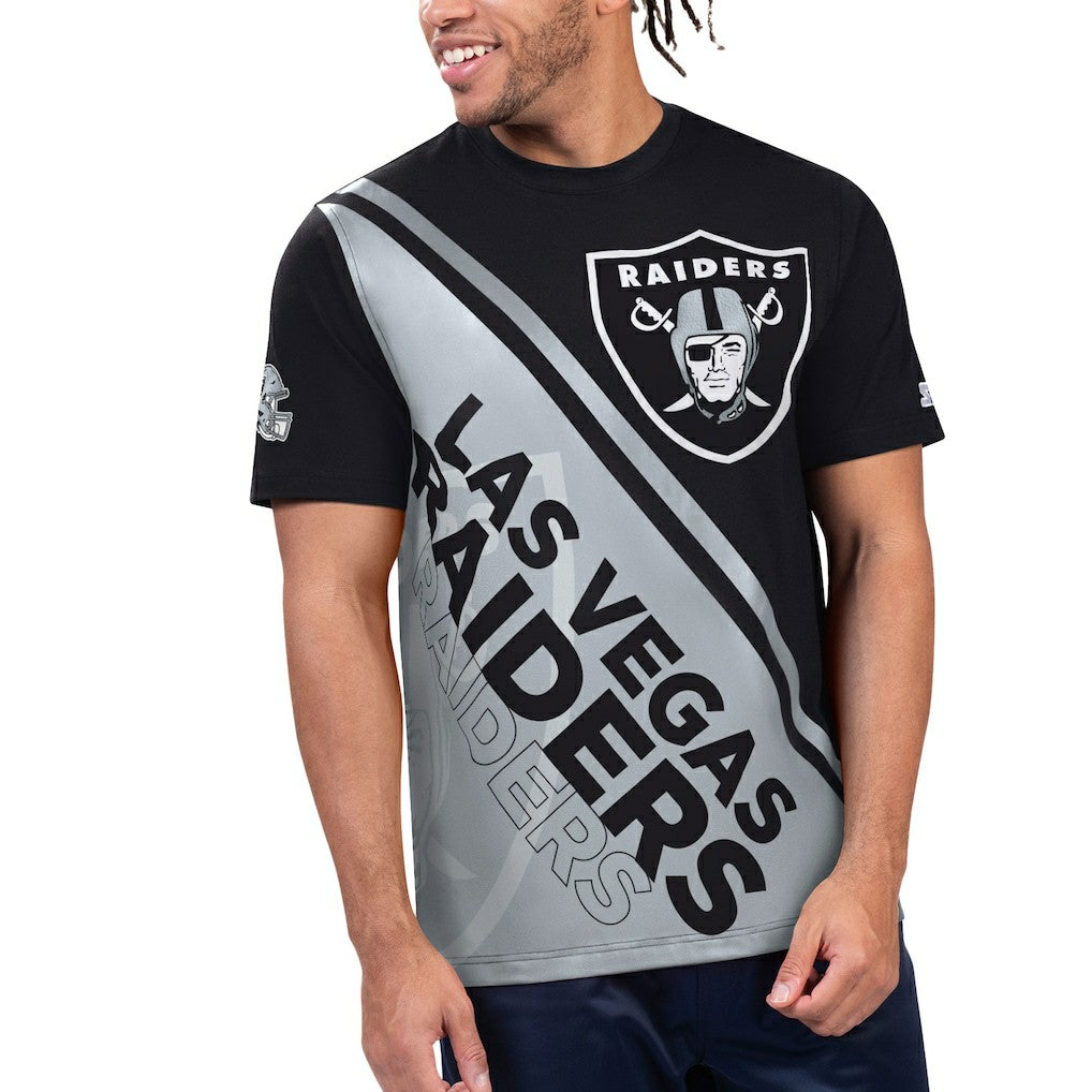 Starter Finish Line Extreme Graphic T-Shirt - Las Vegas Raiders T-shirts