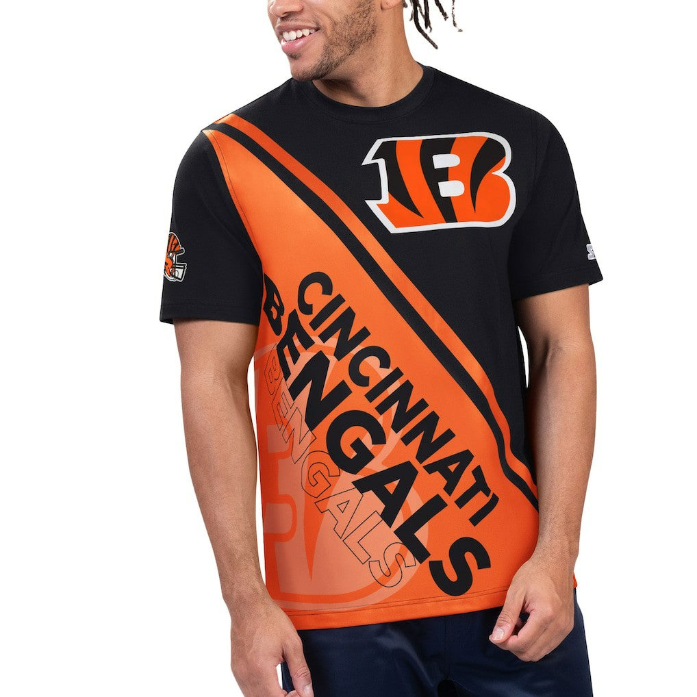 Starter Finish Line Extreme Graphic T-Shirt - Cincinnati Bengals T-shirts