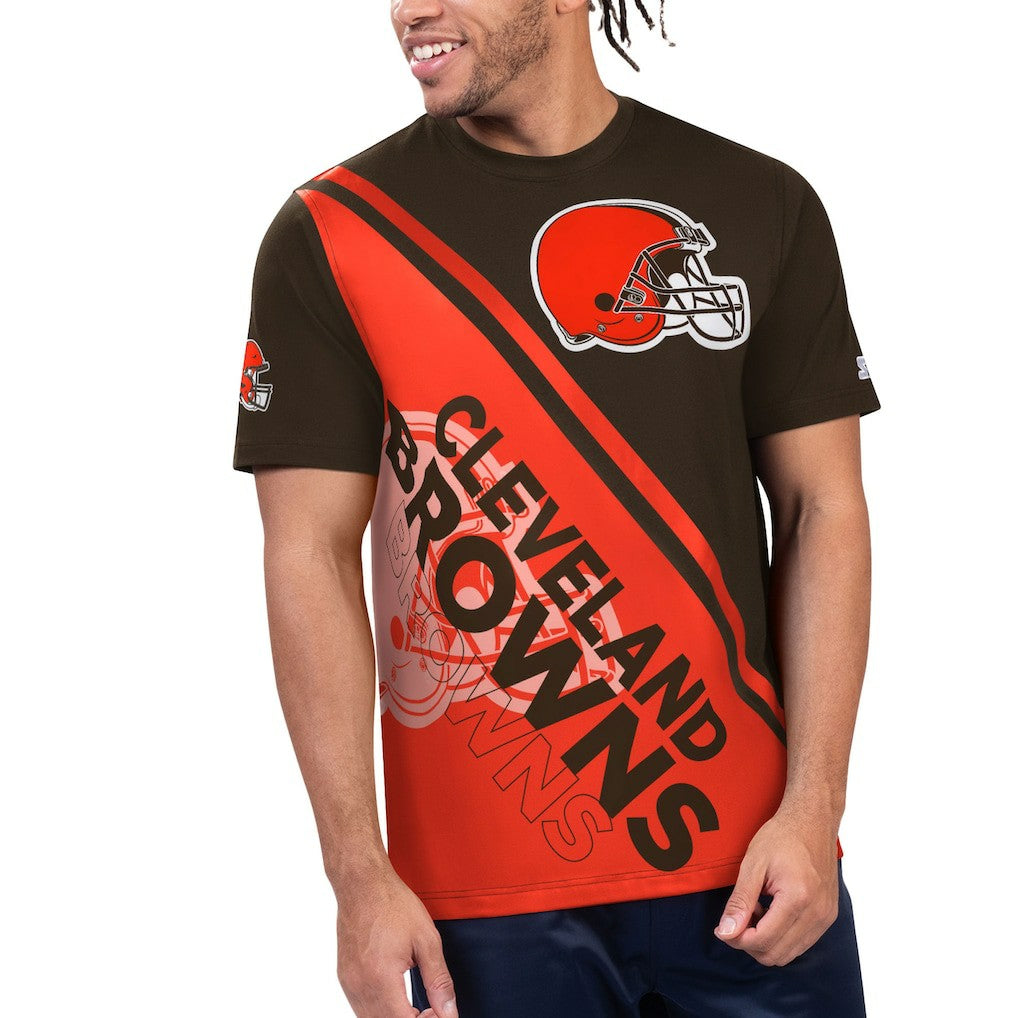Starter Finish Line Extreme Graphic T-Shirt - Cleveland Browns T-shirts