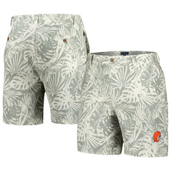 Margaritaville Sandwashed Monstera Print Amphib Shorts - Cleveland Browns Shorts