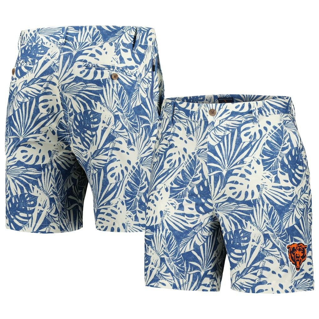 Margaritaville Sandwashed Monstera Print Amphib Shorts - Chicago Bears Shorts