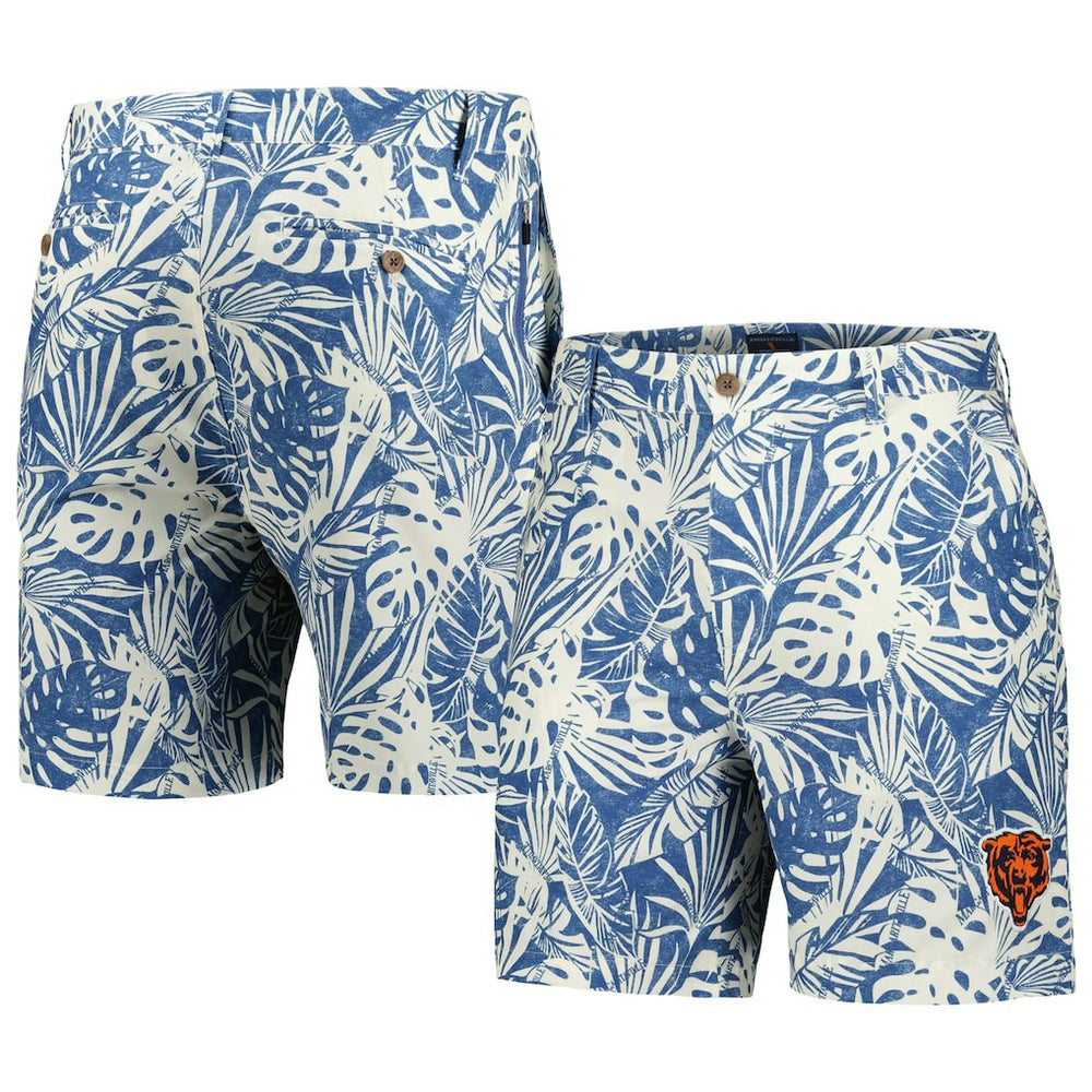 Margaritaville Sandwashed Monstera Print Amphib Shorts - Chicago Bears Shorts