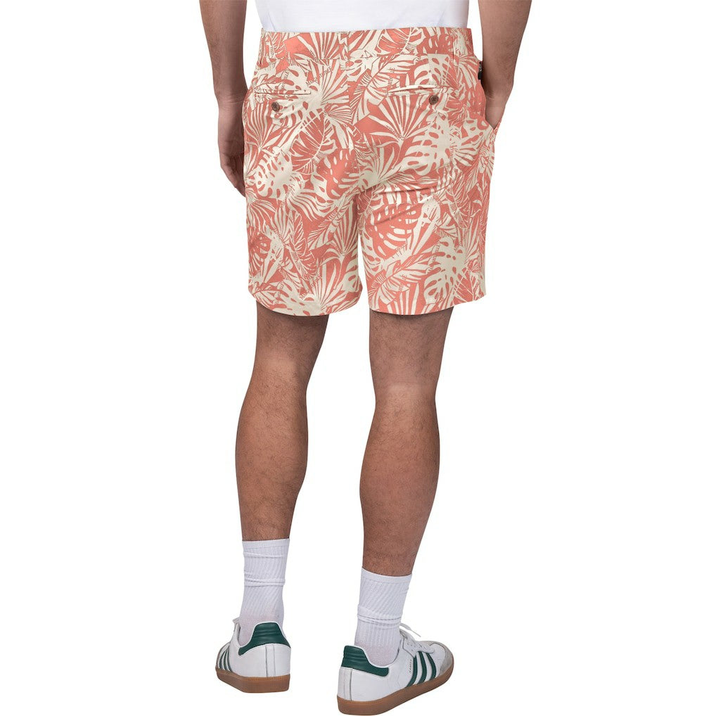Margaritaville Sandwashed Monstera Print Amphib Shorts - Kansas City Chiefs Shorts