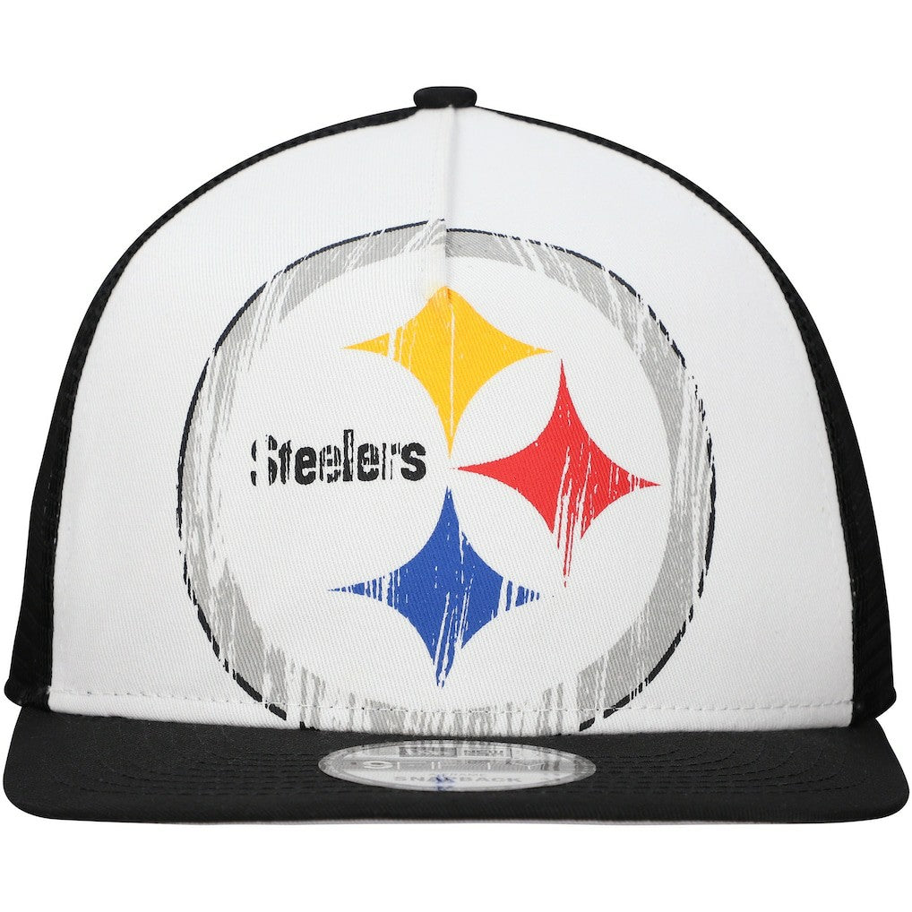 Distressed 9FIFTY A-Frame Snapback Hat - Pittsburgh Steelers Hats