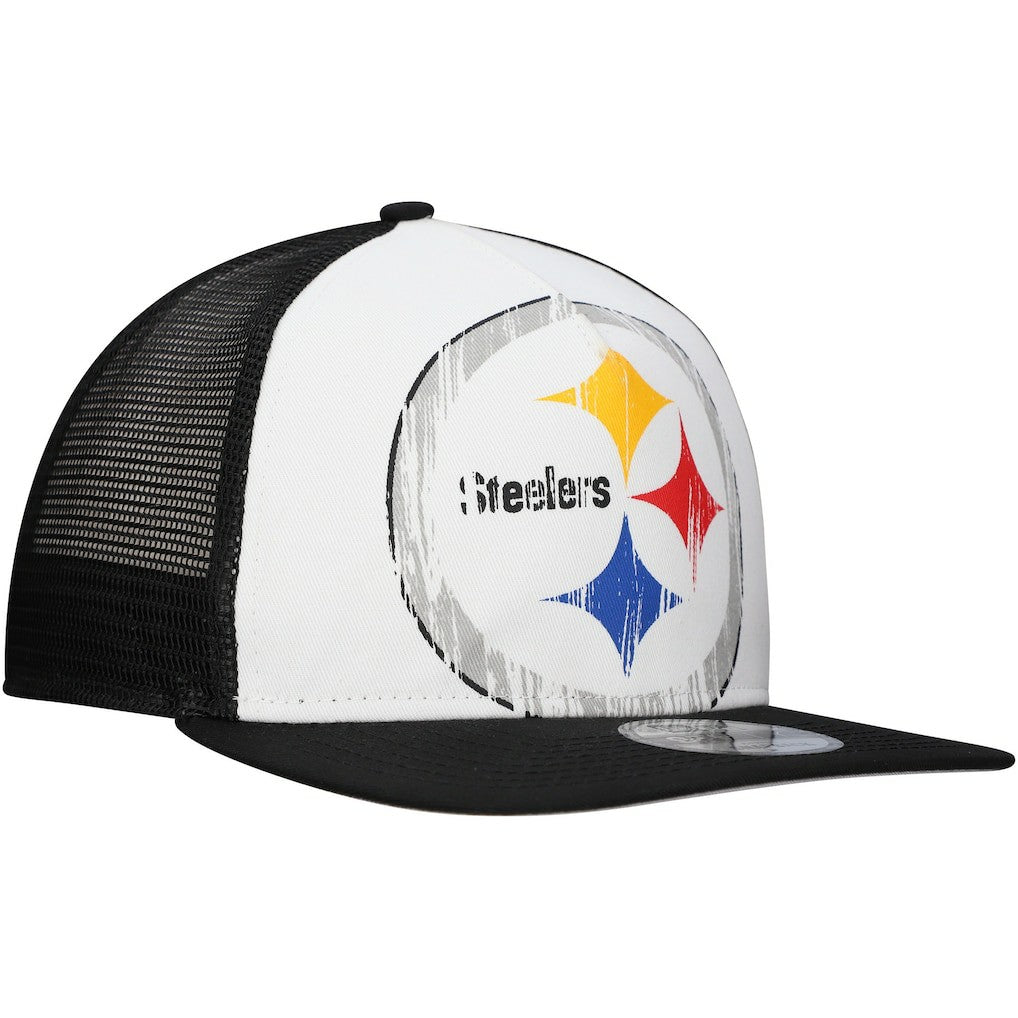 Distressed 9FIFTY A-Frame Snapback Hat - Pittsburgh Steelers Hats