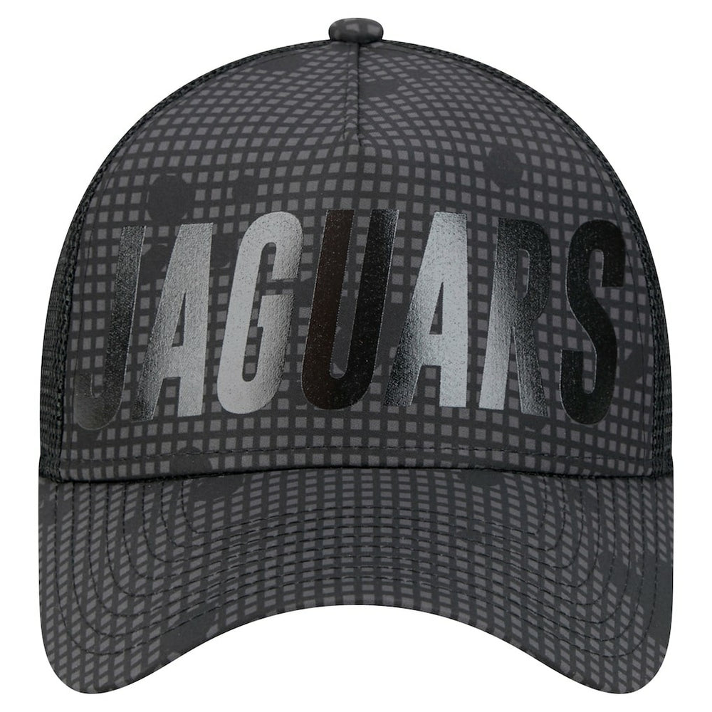 Midnight Ink Tonal Text A-Frame Trucker 9FORTY Adjustable Hat - Jacksonville Jaguars Hats