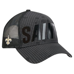 Midnight Ink Tonal Text A-Frame Trucker 9FORTY Adjustable Hat - New Orleans Saints Hats