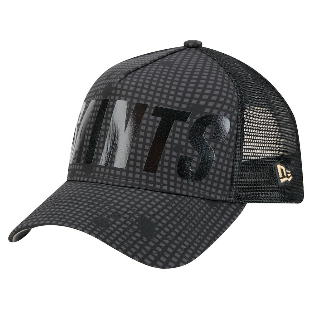Midnight Ink Tonal Text A-Frame Trucker 9FORTY Adjustable Hat - New Orleans Saints Hats