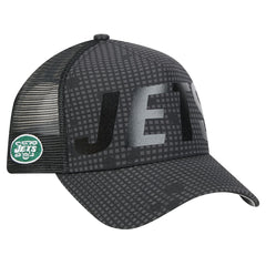 Throwback Midnight Ink Tonal Text A-Frame Trucker 9FORTY Adjustable Hat - New York Jets Hats