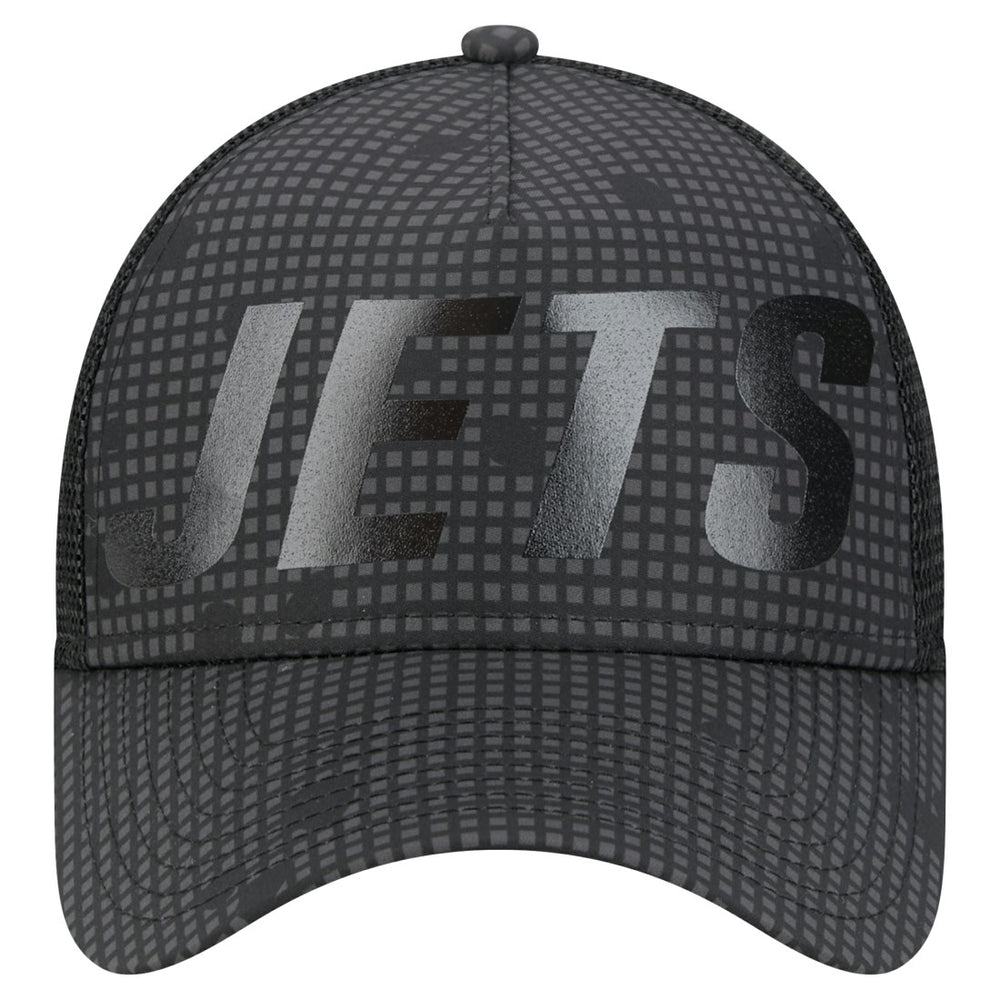 Throwback Midnight Ink Tonal Text A-Frame Trucker 9FORTY Adjustable Hat - New York Jets Hats