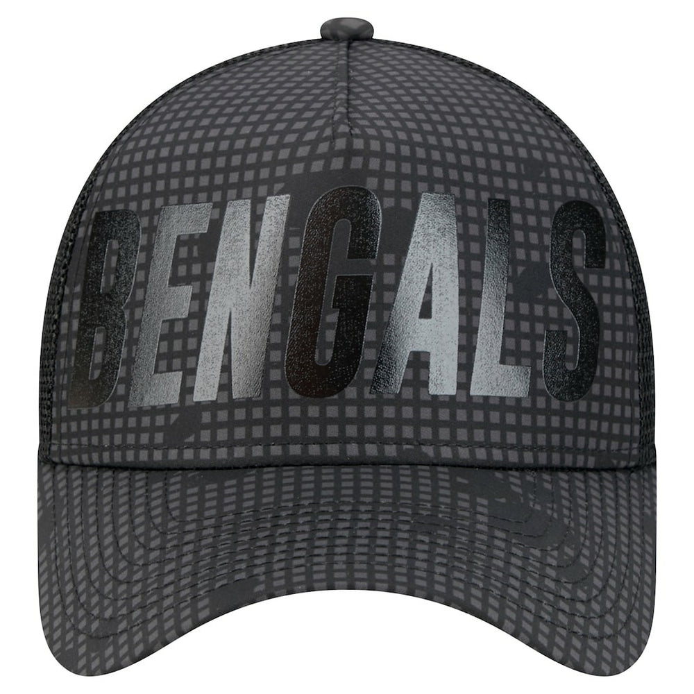 Midnight Ink Tonal Text A-Frame Trucker 9FORTY Adjustable Hat - Cincinnati Bengals Hats