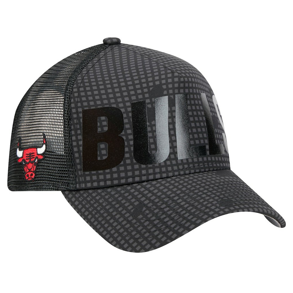 New Era Chicago Bulls Male Adult Midnight Ink Tonal A-Frame Trucker 9FORTY Adjustable Hat
