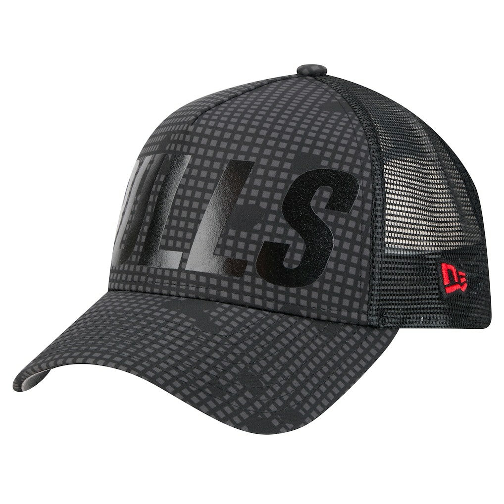 New Era Chicago Bulls Male Adult Midnight Ink Tonal A-Frame Trucker 9FORTY Adjustable Hat