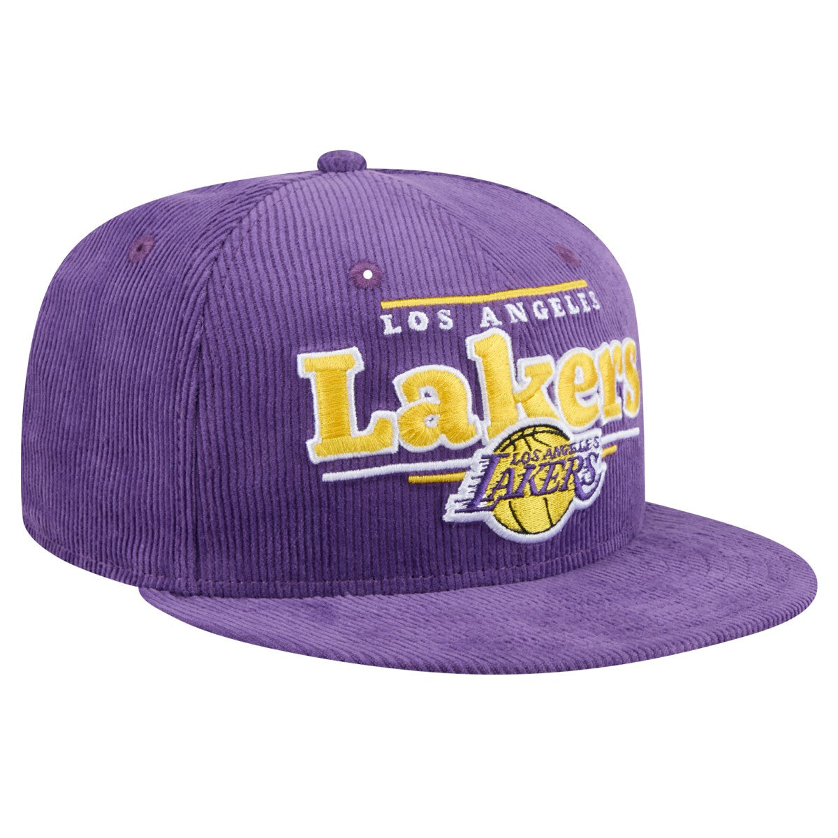 New Era Los Angeles Lakers Throwback Display Corduroy 9FIFTY Snapback Hat