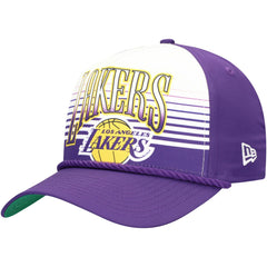 New Era  Los Angeles Lakers Purple Throwback Gradient A-Frame 9FORTY Adjustable Hat