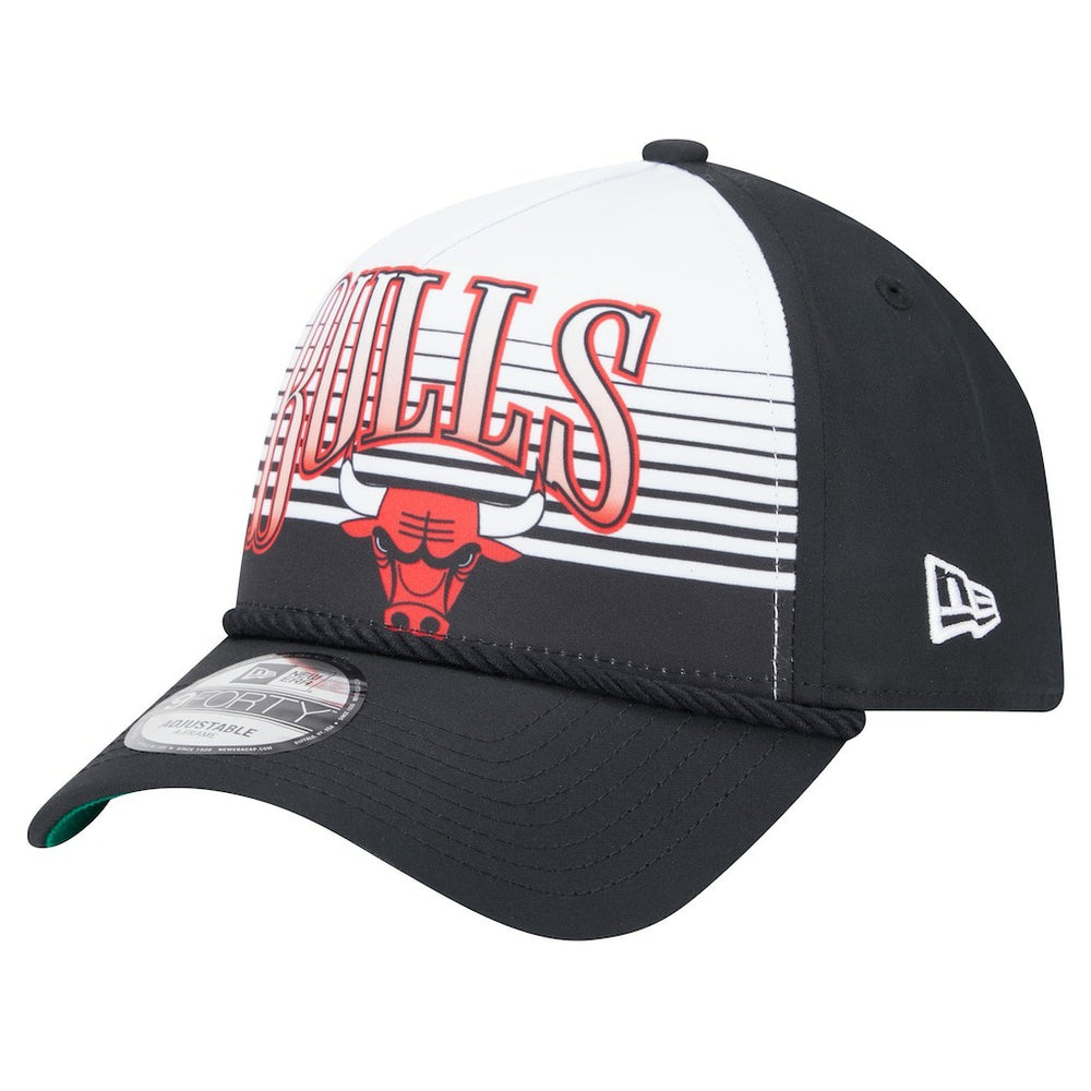 New Era  Chicago Bulls Black Throwback Gradient A-Frame 9FORTY Adjustable Hat
