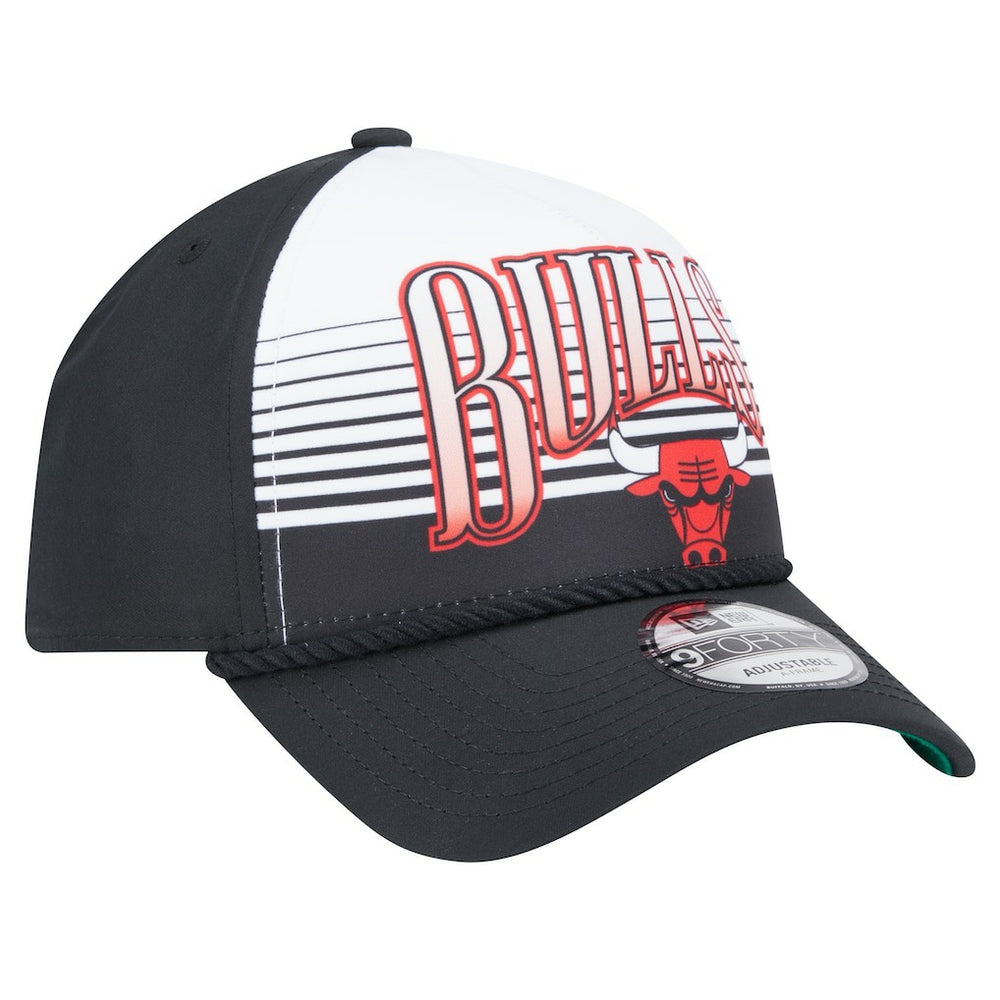 New Era  Chicago Bulls Black Throwback Gradient A-Frame 9FORTY Adjustable Hat