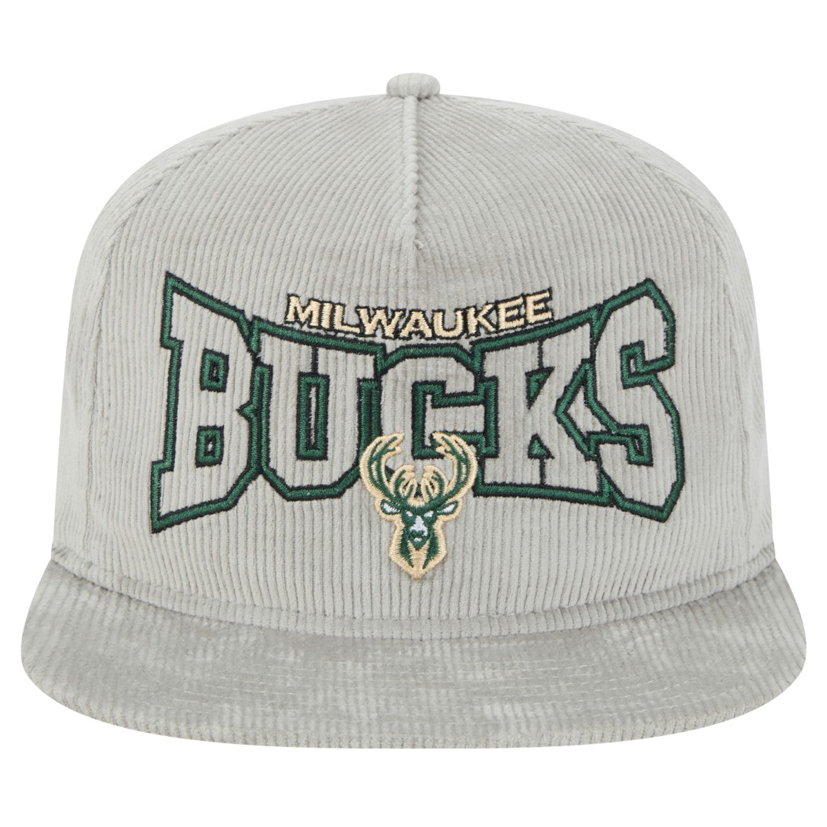 New Era Milwaukee Bucks Throwback Corduroy Golfer Snapback Hat