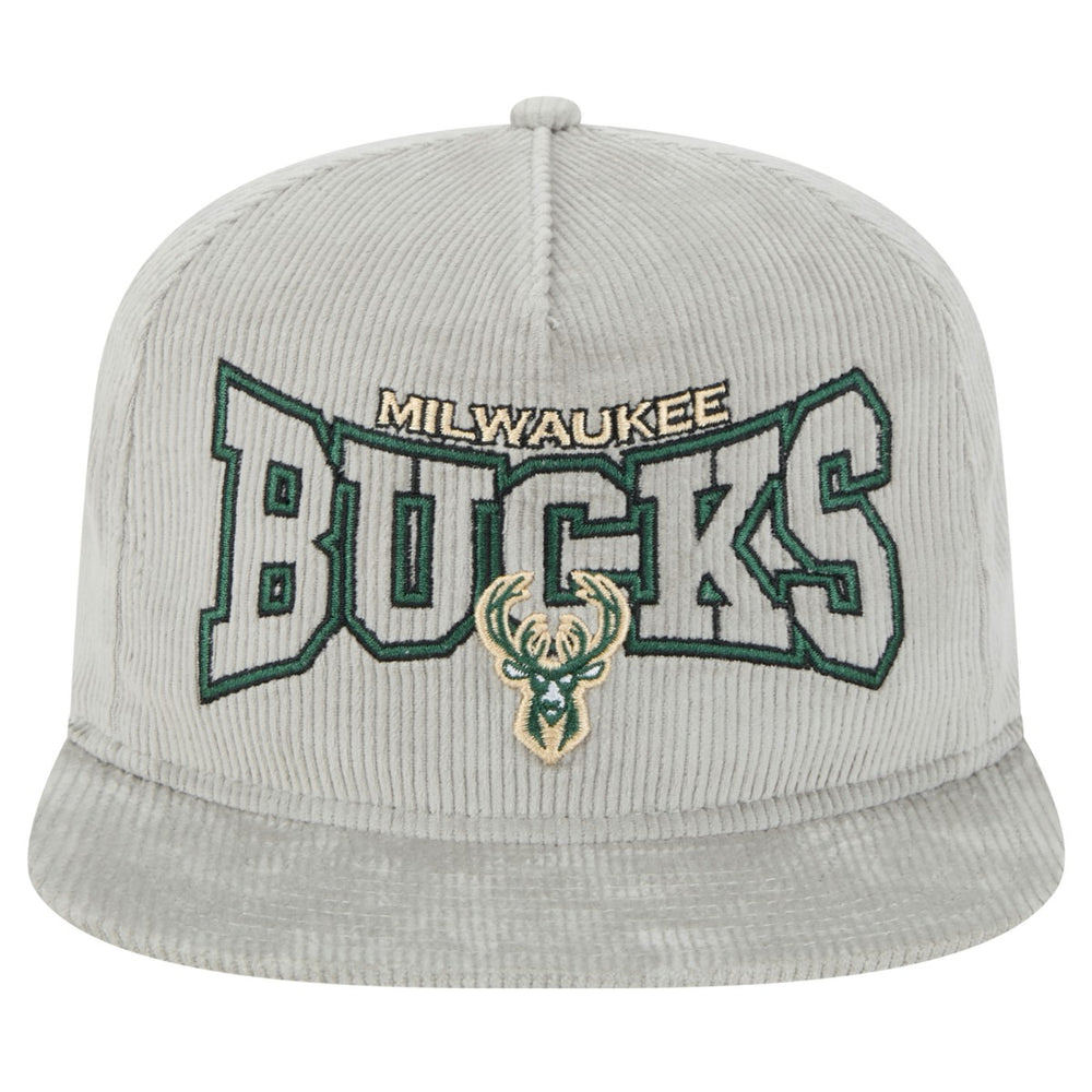 New Era Milwaukee Bucks Throwback Corduroy Golfer Snapback Hat