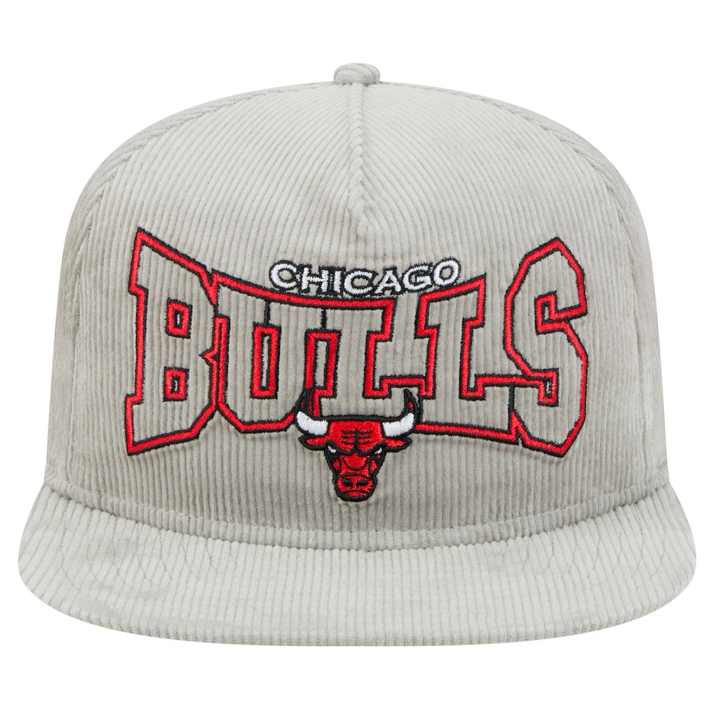 New Era Chicago Bulls Throwback Corduroy Golfer Snapback Hat