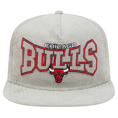 New Era Chicago Bulls Throwback Corduroy Golfer Snapback Hat