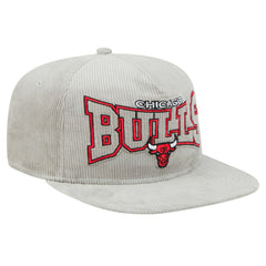 New Era Chicago Bulls Throwback Corduroy Golfer Snapback Hat