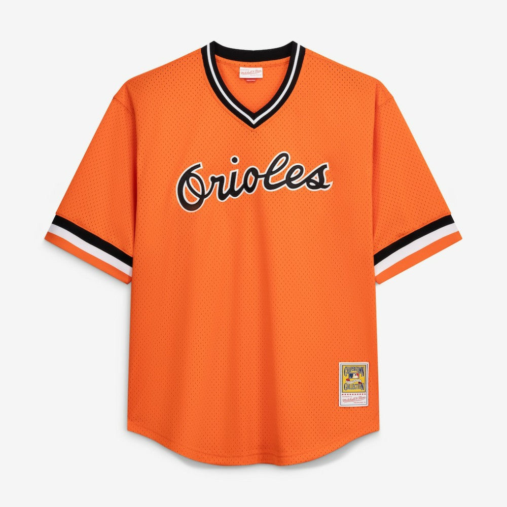Orange Cal Ripken Jr. Baltimore Orioles Profile Big & Tall Cooperstown Collection Mesh Batting Practice Jersey