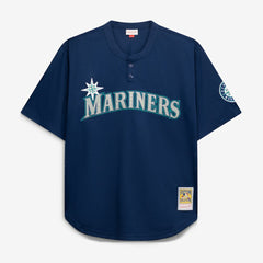 Navy Seattle Mariners Mitchell & Ness Big & Tall Cooperstown Collection Mesh Batting Practice Jersey