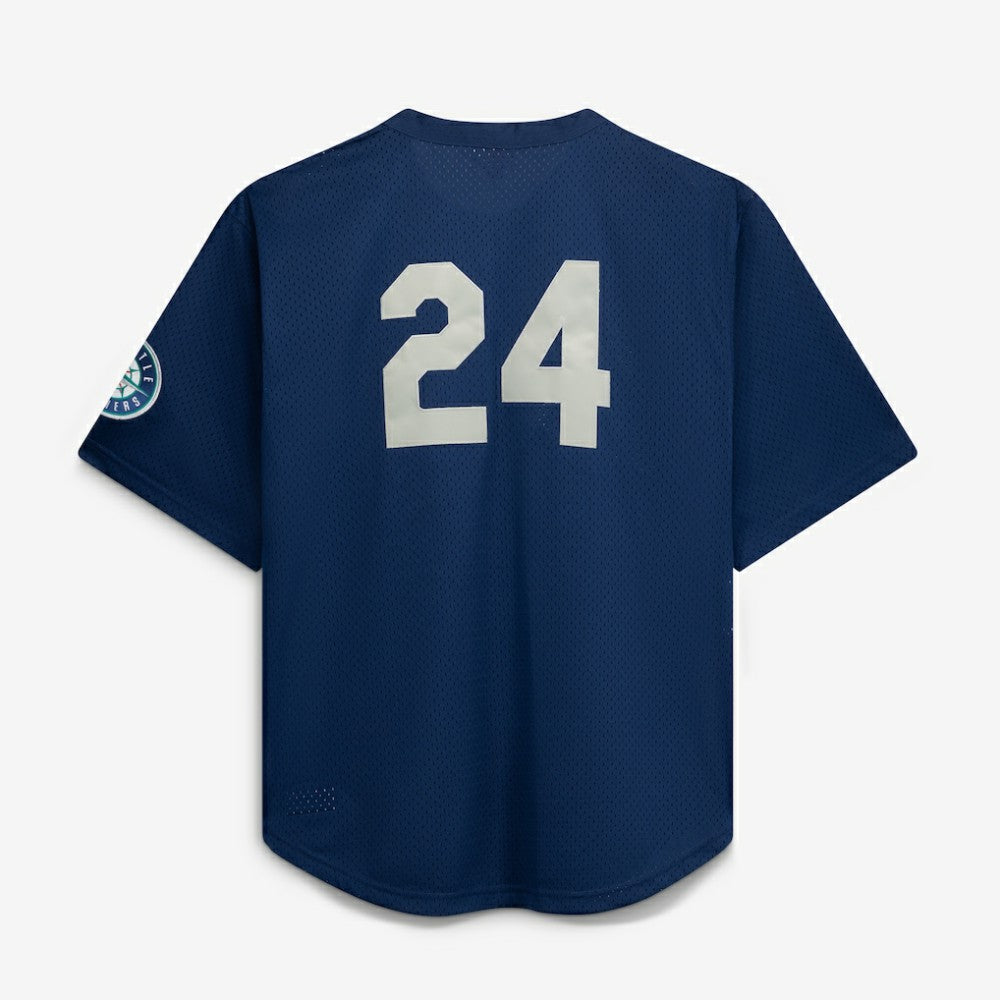 Navy Seattle Mariners Mitchell & Ness Big & Tall Cooperstown Collection Mesh Batting Practice Jersey