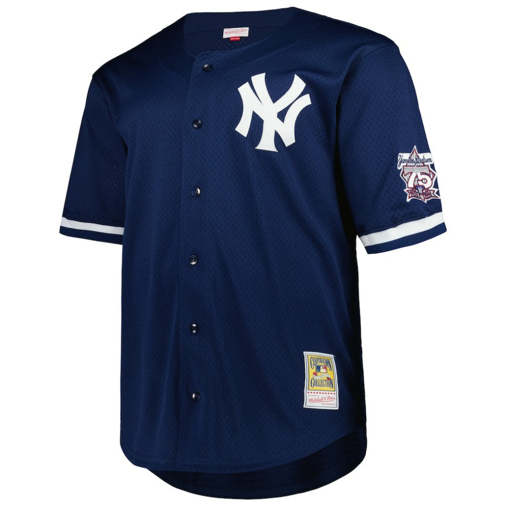 Navy Derek Jeter New York Yankees Mitchell & Ness Big & Tall Cooperstown Mesh Batting Practice Jersey