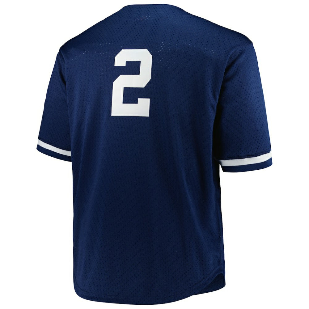 Navy Derek Jeter New York Yankees Mitchell & Ness Big & Tall Cooperstown Mesh Batting Practice Jersey