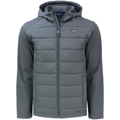 Cutter & Buck Evoke PrimaLoft Hybrid Eco Softshell Recycled Full-Zip Hooded Jacket - Denver Broncos Jackets