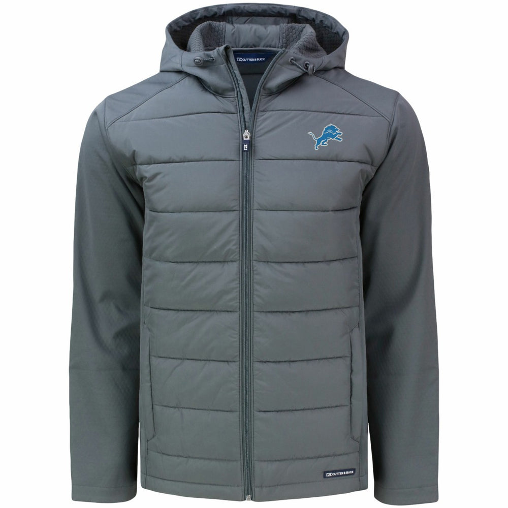 Cutter & Buck Evoke PrimaLoft Hybrid Eco Softshell Recycled Full-Zip Hooded Jacket - Detroit Lions Jackets