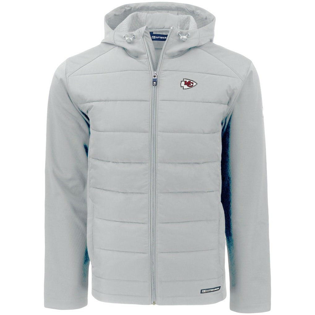 Cutter & Buck Evoke PrimaLoft Hybrid Eco Softshell Recycled Full-Zip Hooded Jacket - Kansas City Chiefs Jackets