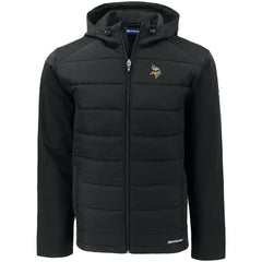 Cutter & Buck Evoke PrimaLoft Hybrid Eco Softshell Recycled Full-Zip Hooded Jacket - Minnesota Vikings Jackets