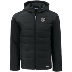 Cutter & Buck Evoke PrimaLoft Hybrid Eco Softshell Recycled Full-Zip Hooded Jacket - Las Vegas Raiders Jackets