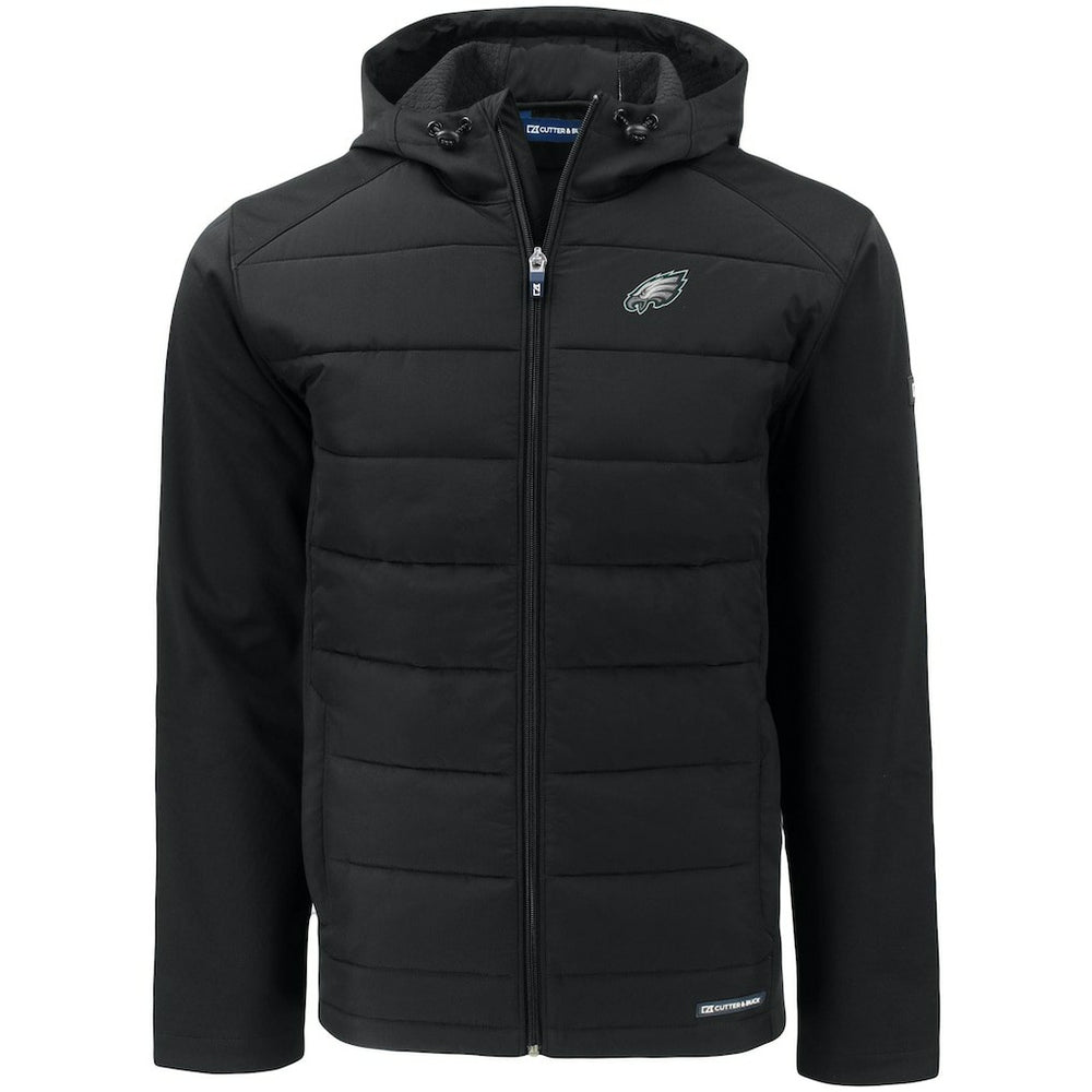 Cutter & Buck Evoke PrimaLoft Hybrid Eco Softshell Recycled Full-Zip Hooded Jacket - Philadelphia Eagles Jackets