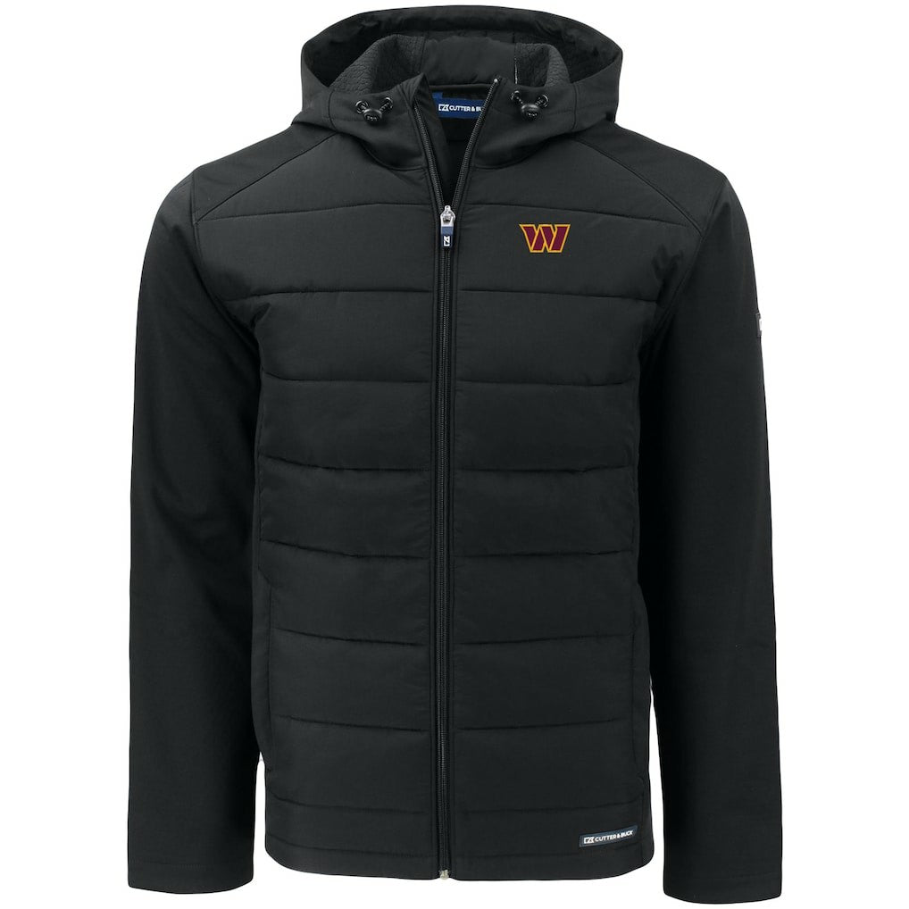 Cutter & Buck Evoke PrimaLoft Hybrid Eco Softshell Recycled Full-Zip Hooded Jacket - Washington Commanders Jackets