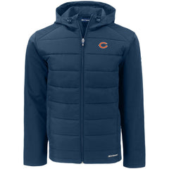 Cutter & Buck Evoke PrimaLoft Hybrid Eco Softshell Recycled Full-Zip Hooded Jacket - Chicago Bears Jackets