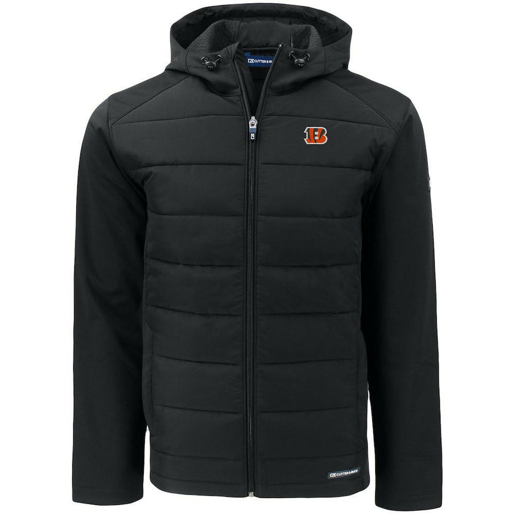 Cutter & Buck Evoke PrimaLoft Hybrid Eco Softshell Recycled Full-Zip Hooded Jacket - Cincinnati Bengals Jackets