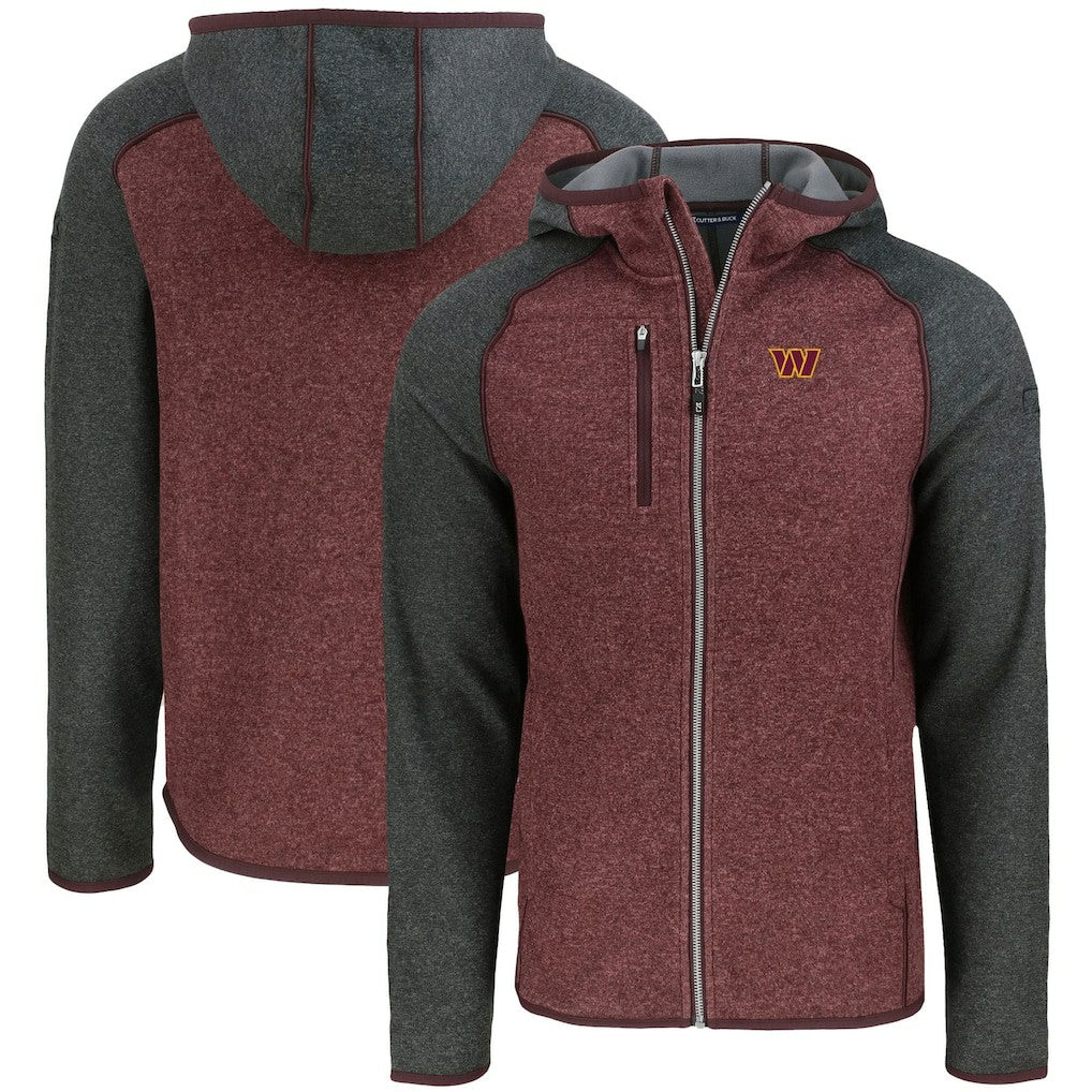 Cutter & Buck Mainsail Full-Zip Hooded Jacket - Washington Commanders Jackets