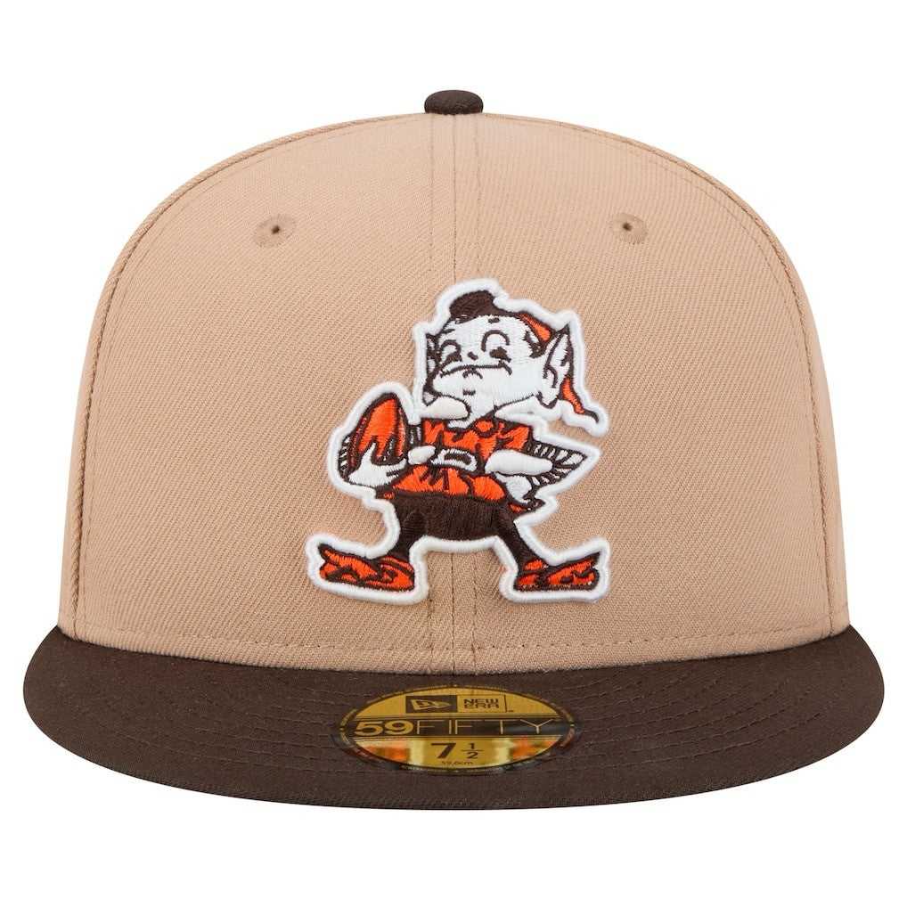 Throwback Logo Main 59FIFTY Fitted Hat - Cleveland Browns Hats