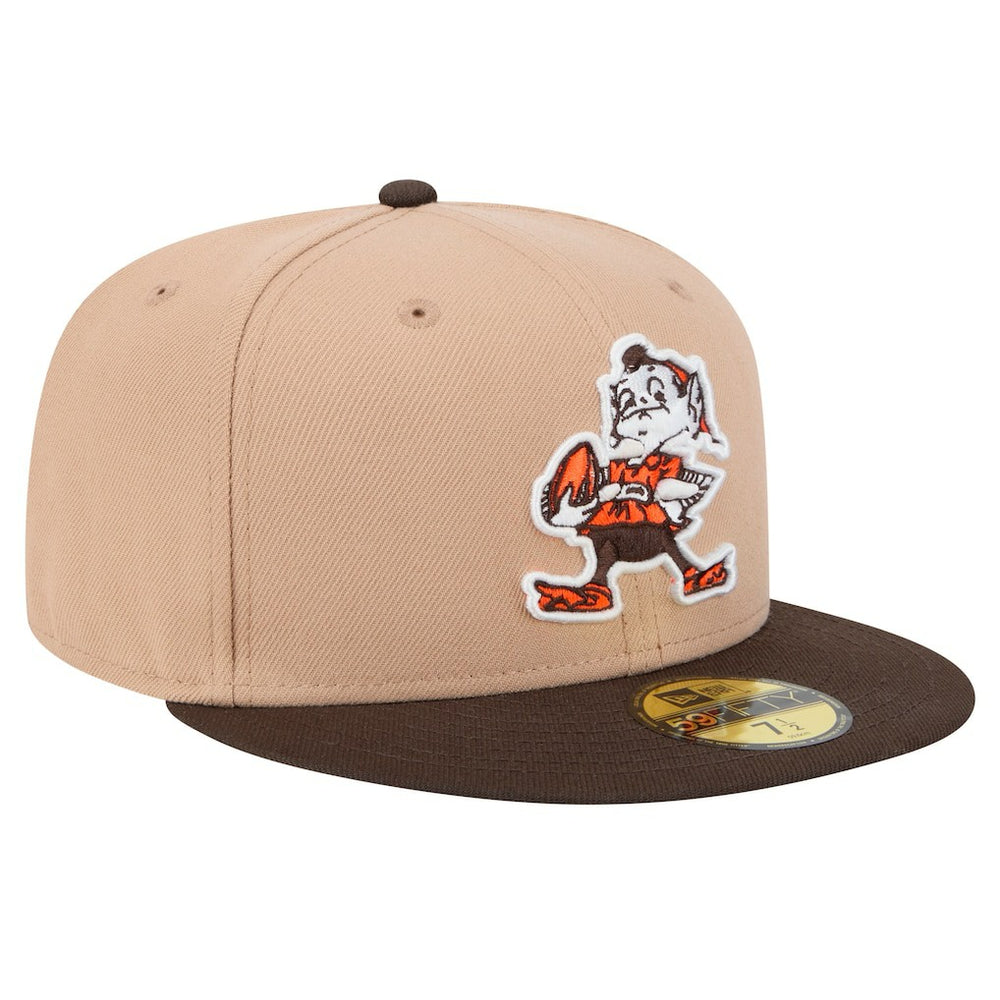 Throwback Logo Main 59FIFTY Fitted Hat - Cleveland Browns Hats