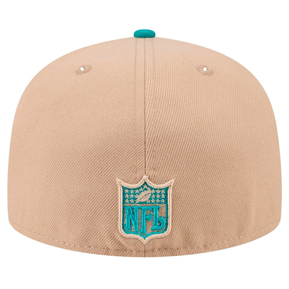 Throwback Logo Main 59FIFTY Fitted Hat - Miami Dolphins Hats