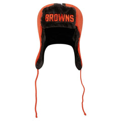 Helmet Head Trapper Knit Hat - Cleveland Browns Hats