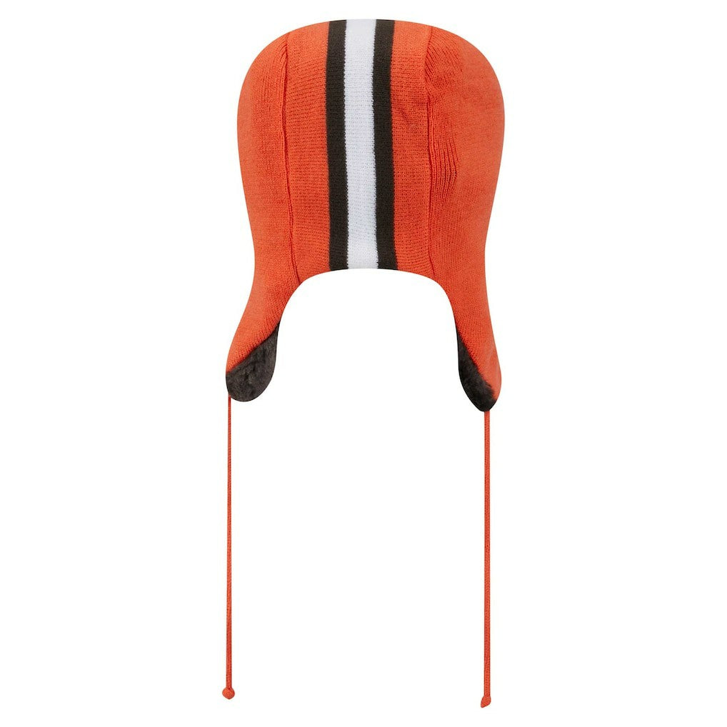 Helmet Head Trapper Knit Hat - Cleveland Browns Hats