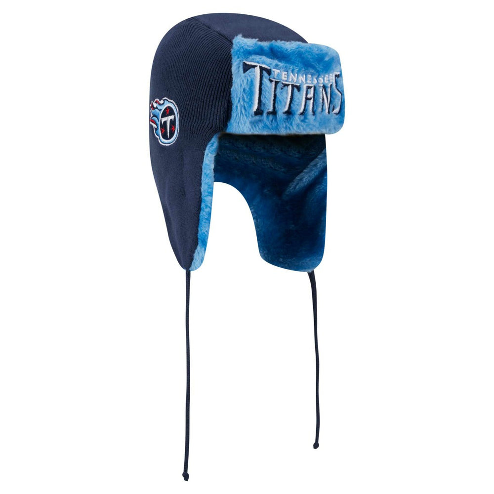 Helmet Head Trapper Knit Hat - Tennessee Titans Hats