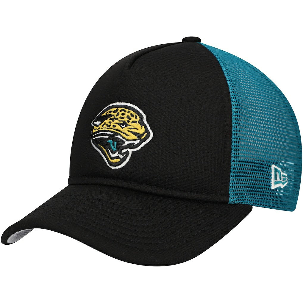 Youth A-Frame 9FORTY Trucker Adjustable Hat - Jacksonville Jaguars Hats